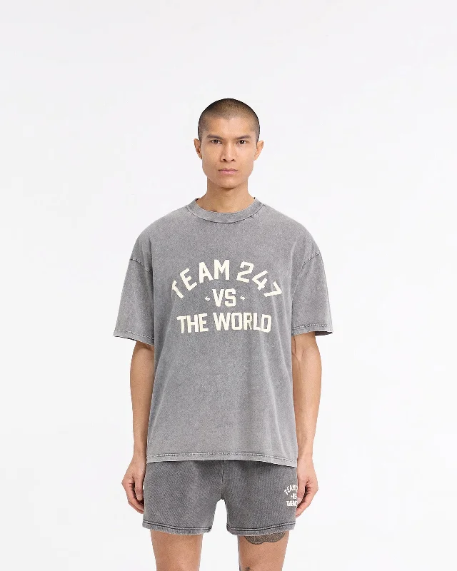 247 Vs The World T-Shirt - Pewter