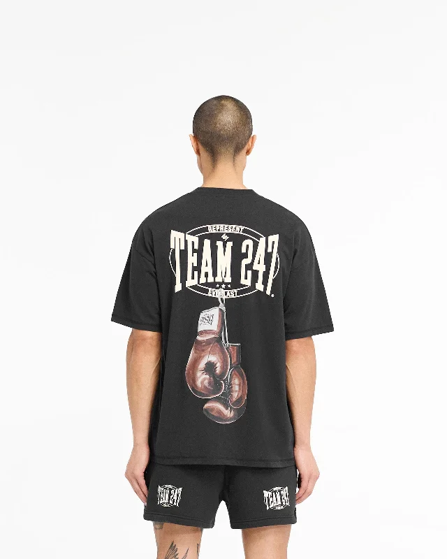 247 X Everlast Training Camp T-Shirt - Off Black