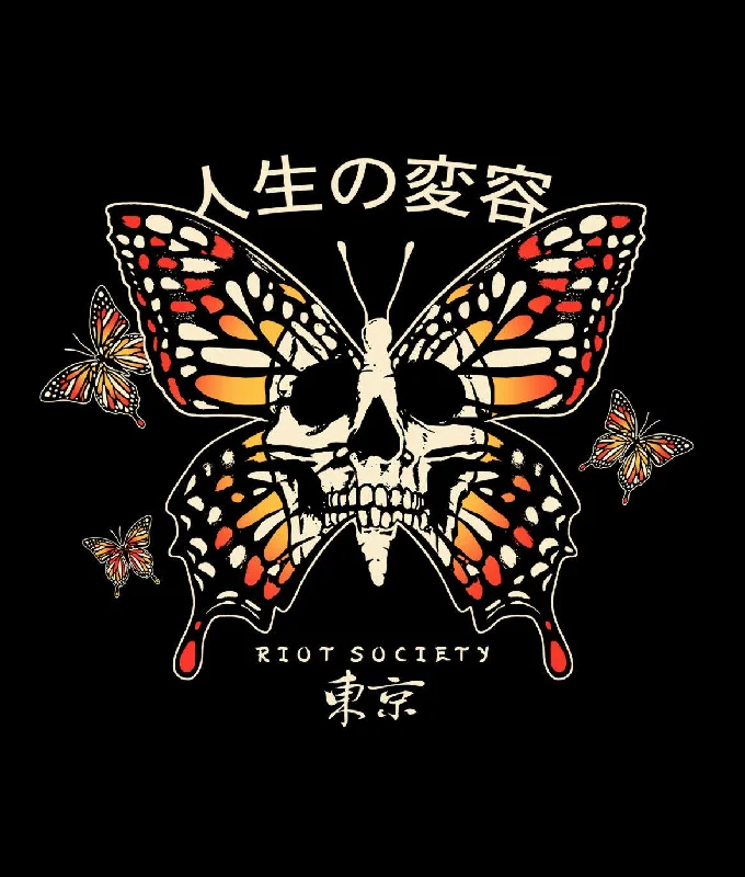 Butterfly Skull Womens Tee