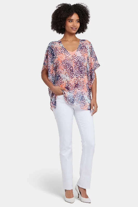 Chiffon Caftan Popover - Stargazer Desert Flower