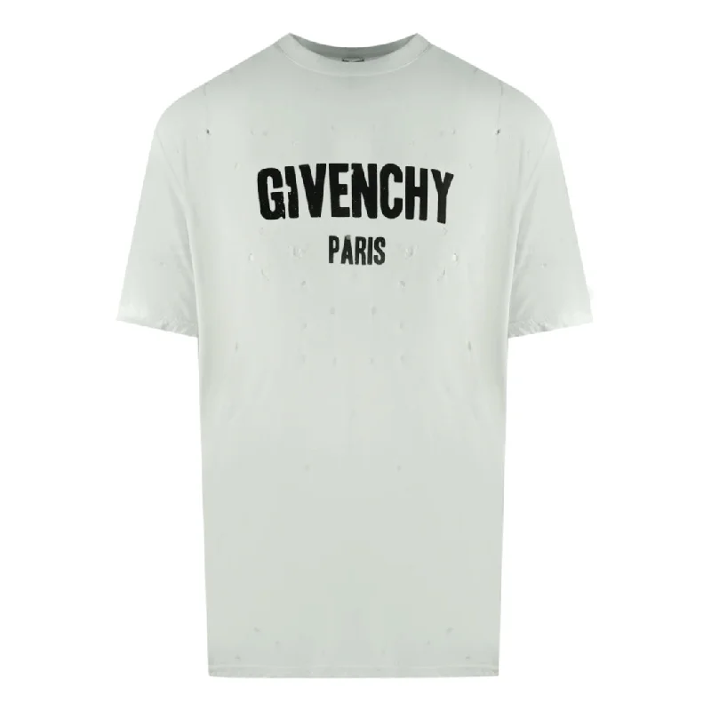 Givenchy Box Logo Paris White Womens T-Shirt