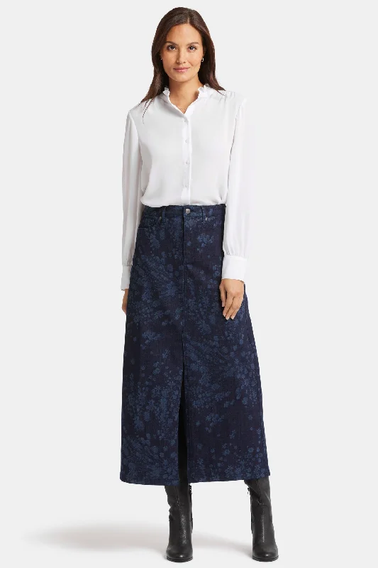 High Rise Long Skirt - Dark Indigo Salome