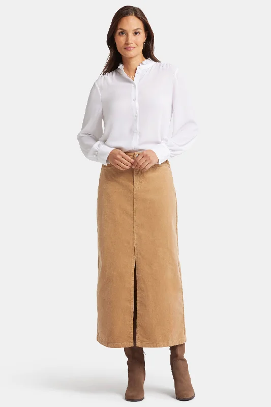 High Rise Long Skirt - Sand Dune