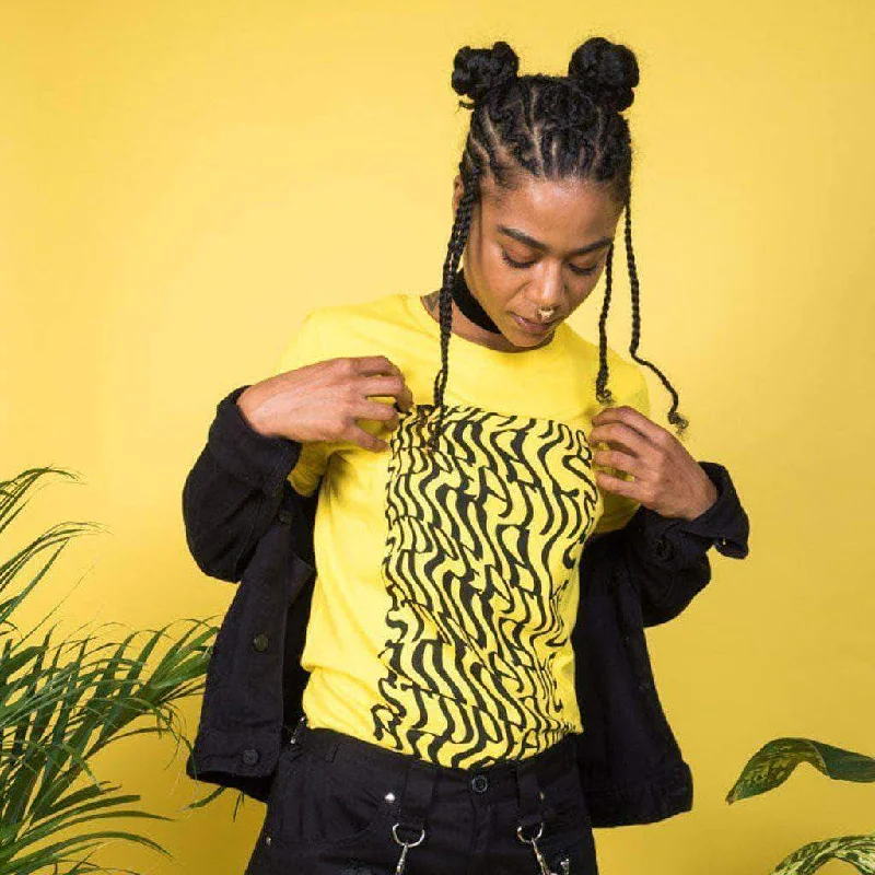 Illusions Tee - Stop Eating Animals - Cyber Yellow