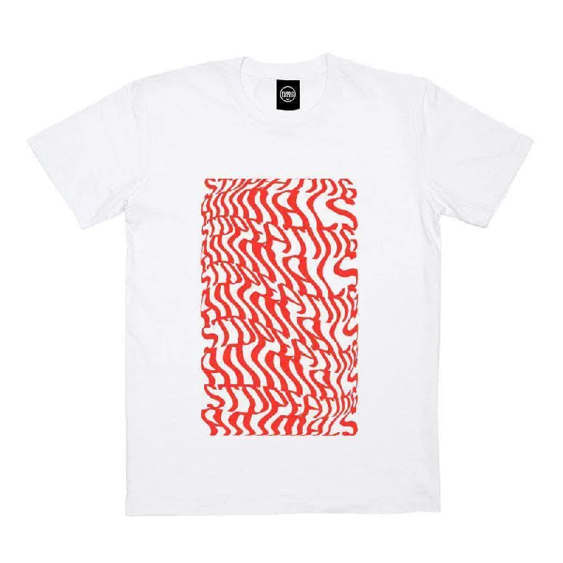 Illusions Tee - Stop Eating Animals - White x Red