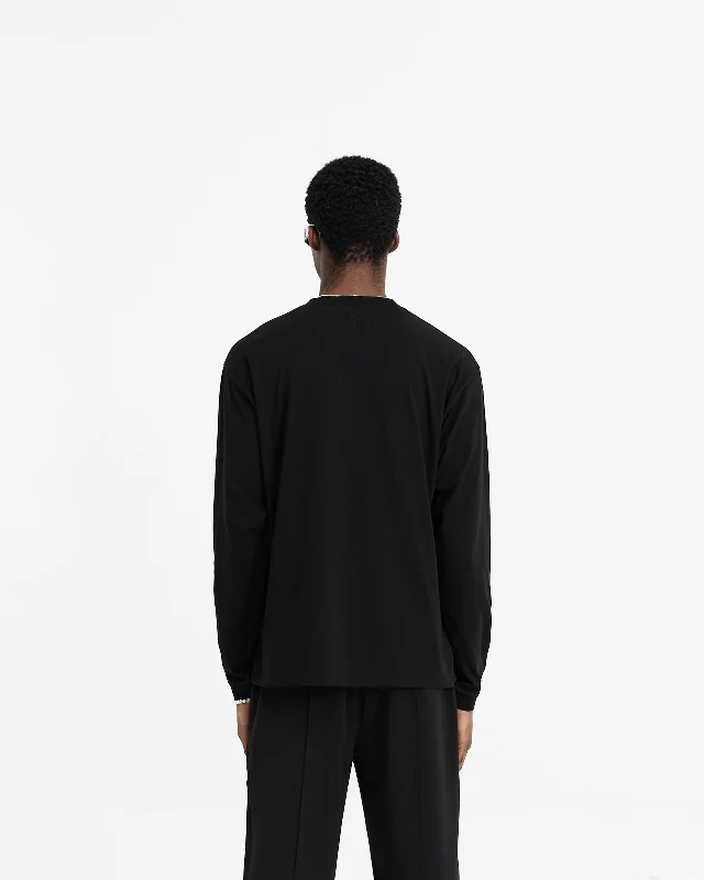 Initial Long Sleeve T-Shirt - Black