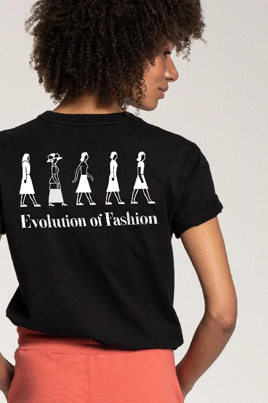 Women's Evolution 3D Logo T-shirt - Black