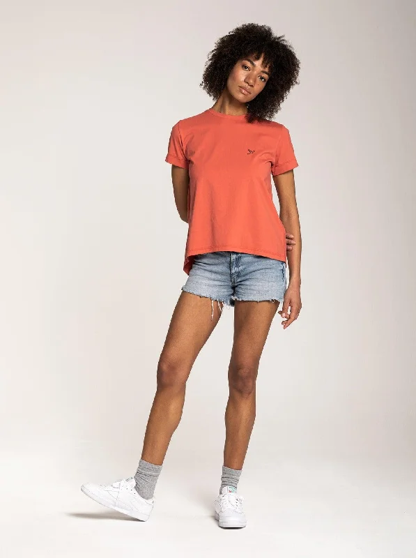 Women's Small Logo tailored T-shirt - Coral