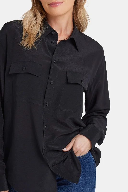 Lauren Silk Blouse - Black