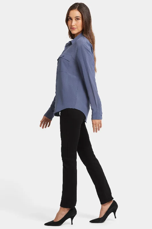 Lauren Silk Blouse - Cascade Lake