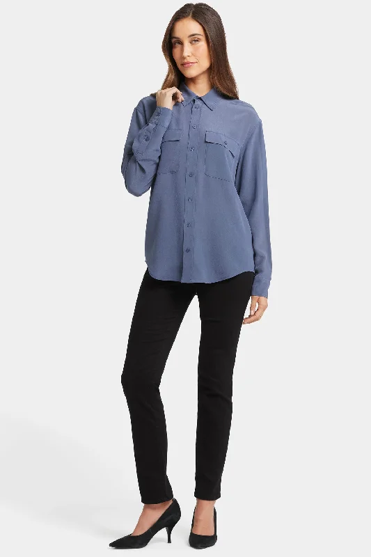 Lauren Silk Blouse - Cascade Lake