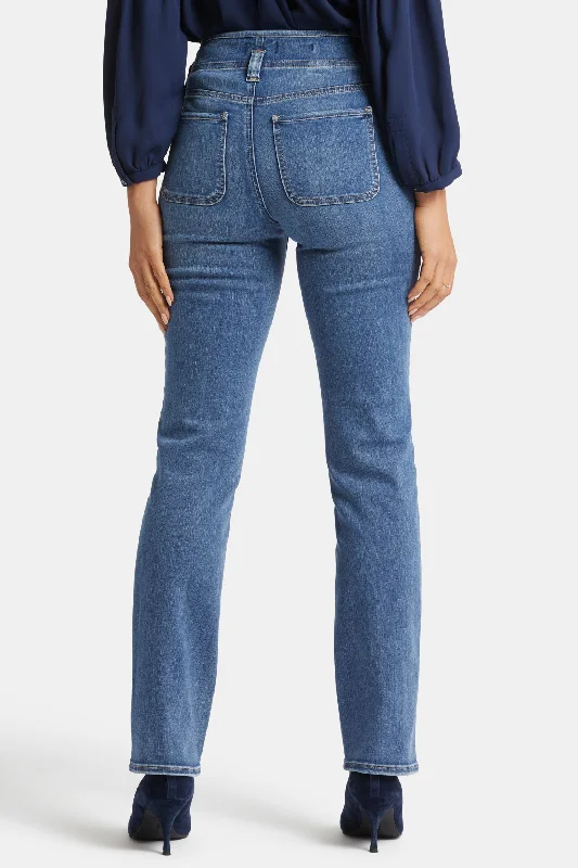 Marilyn Straight Jeans in Long Inseam - Clear Brook