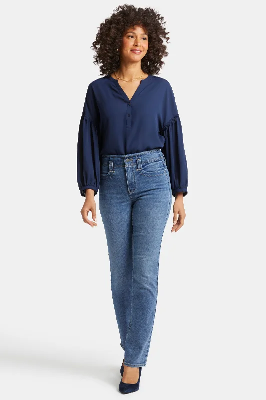 Marilyn Straight Jeans in Long Inseam - Clear Brook