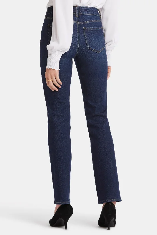 Marilyn Straight Jeans In Long Inseam - River Bridge