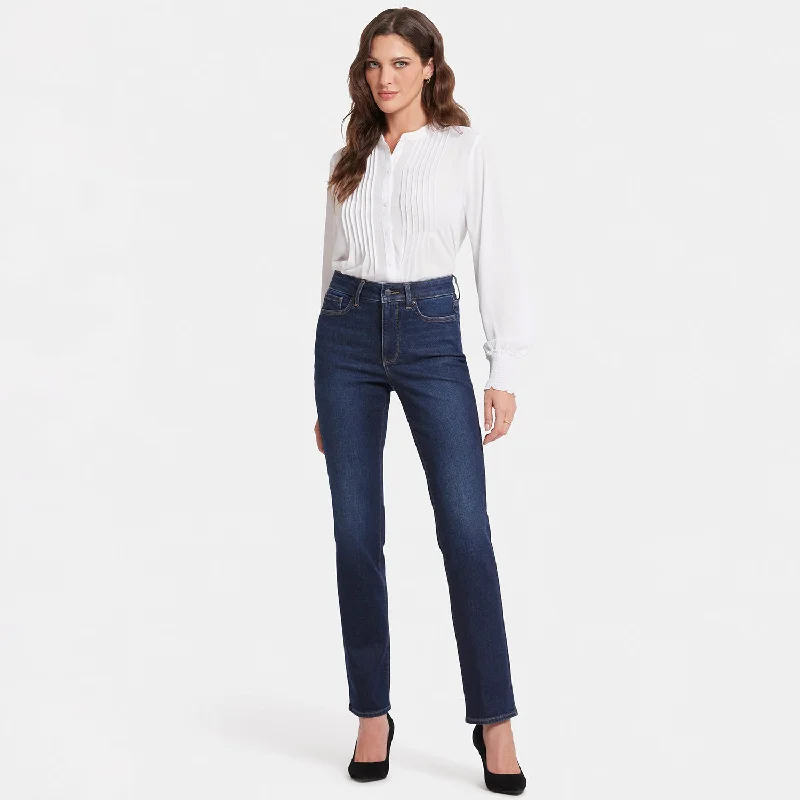 Marilyn Straight Jeans In Long Inseam - River Bridge