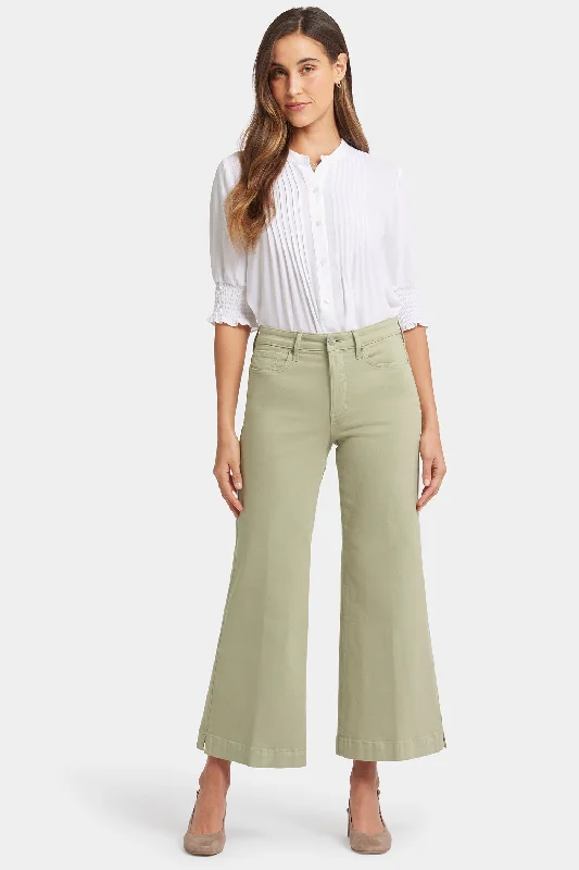 Mia Palazzo Ankle Jeans - Juniper Green