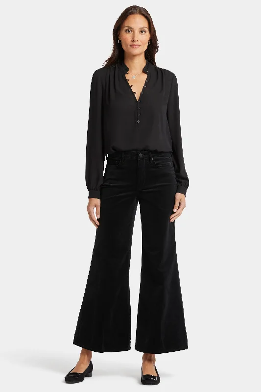 Mia Palazzo Ankle Pants - Black