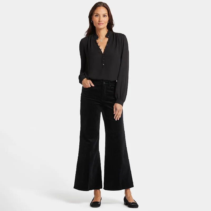 Mia Palazzo Ankle Pants - Black