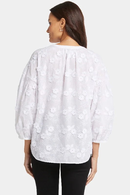 Paulina Peasant Blouse - Optic White