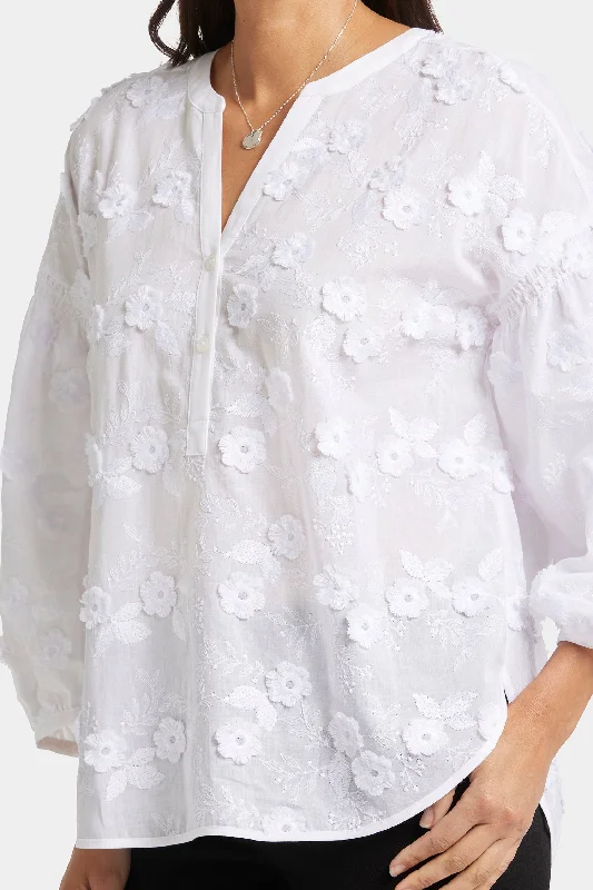 Paulina Peasant Blouse - Optic White