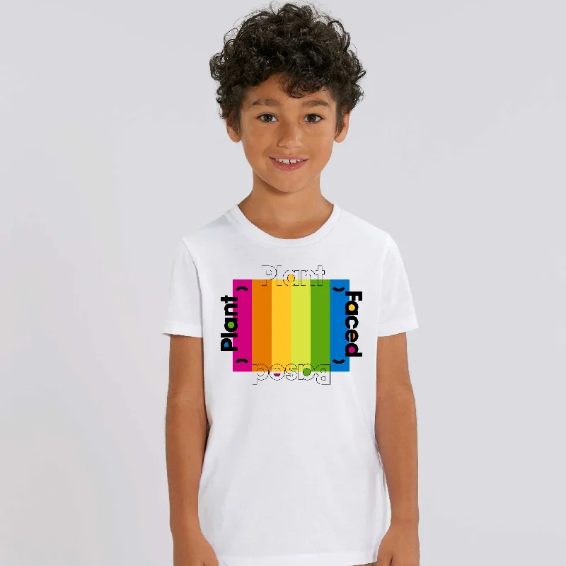 Plant Based Rainbow - White - Kids Tee