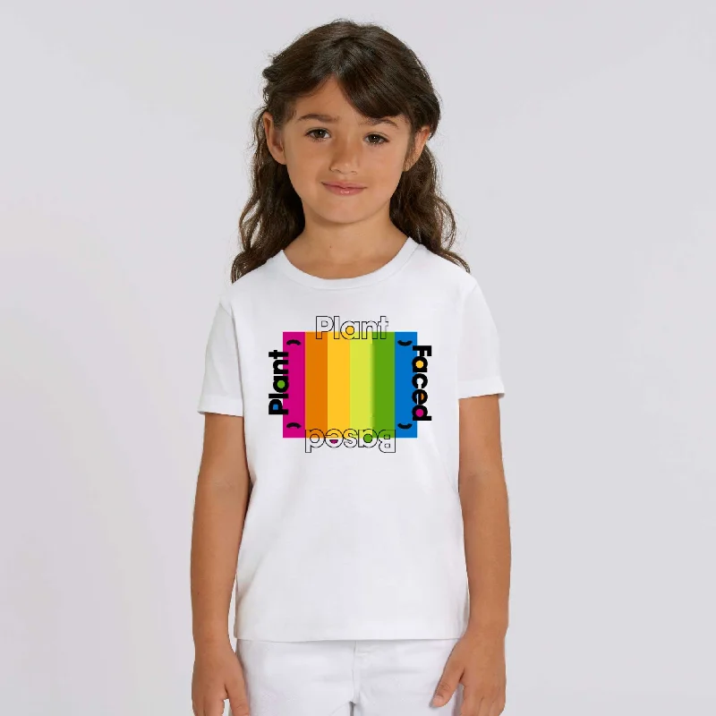 Plant Based Rainbow - White - Kids Tee