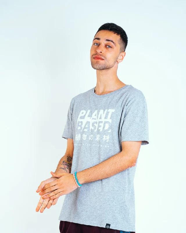 Plant Based Kanji Tee - Heather Grey T-Shirt