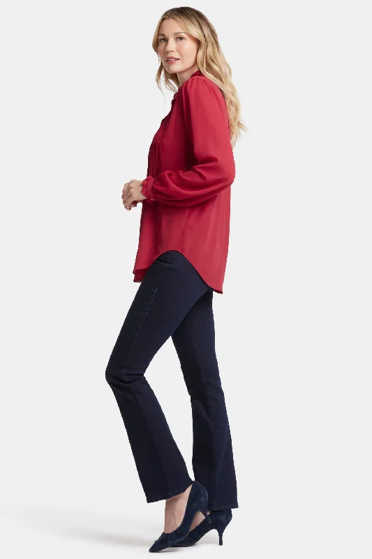 Pleated Front Tunic - Jalapeño Red