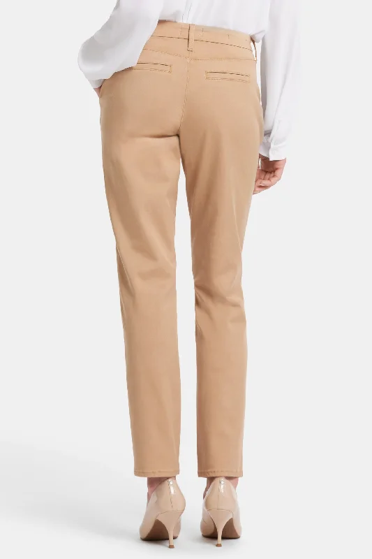 Sheri Slim Trouser Pants - Sand Dune