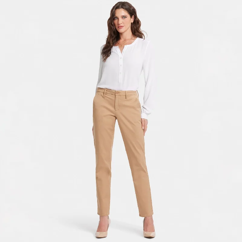 Sheri Slim Trouser Pants - Sand Dune