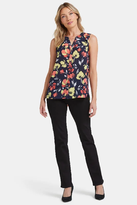 Sleeveless Pintuck Blouse  - Isla Blooms