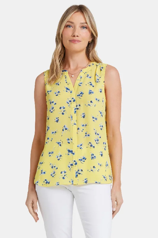 Sleeveless Pintuck Blouse  - Mimosa Park