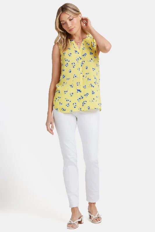 Sleeveless Pintuck Blouse  - Mimosa Park