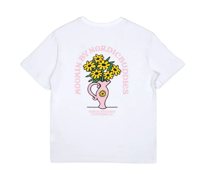 Sniff Flower Bouquet T-Shirt Women - White