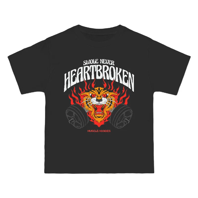 SWOLE NEVER HEARTBROKEN (TIGER)- TEE