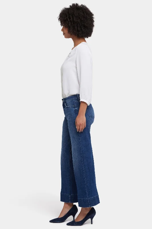 Teresa Wide Leg Ankle Jeans - Moonlight