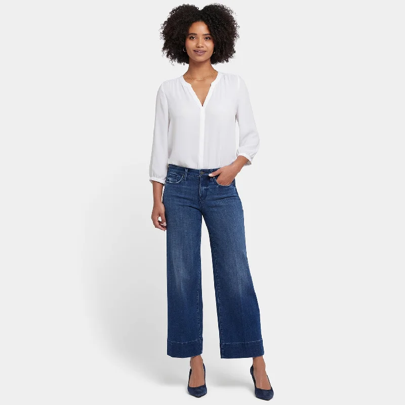 Teresa Wide Leg Ankle Jeans - Moonlight