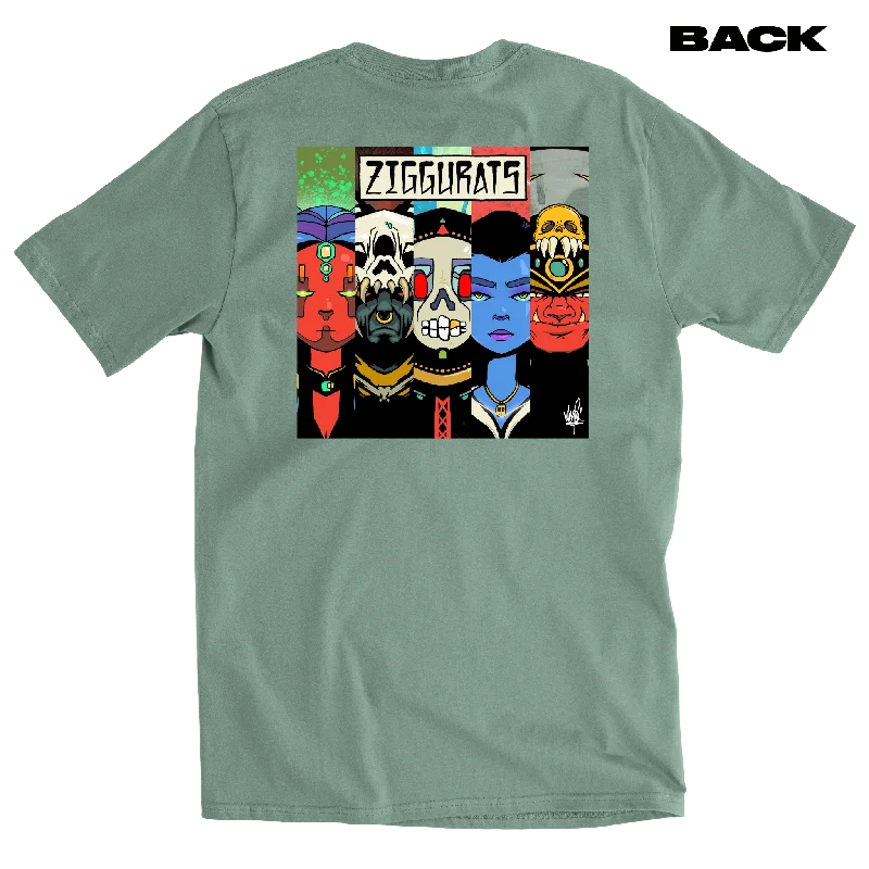 Ziggurats Sage Green Cover Tee