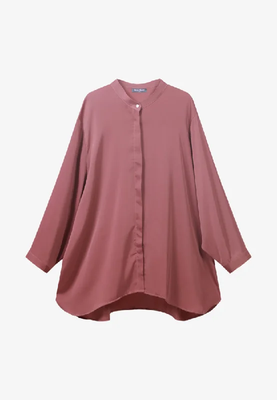 Sophie Satin Work Blouse - Pink