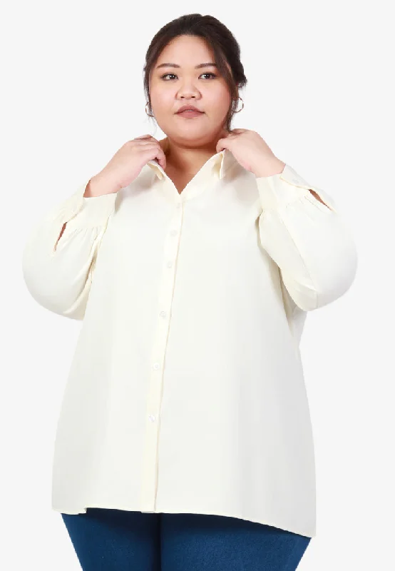 Wakely Basic Professional Work Shirt - Off White