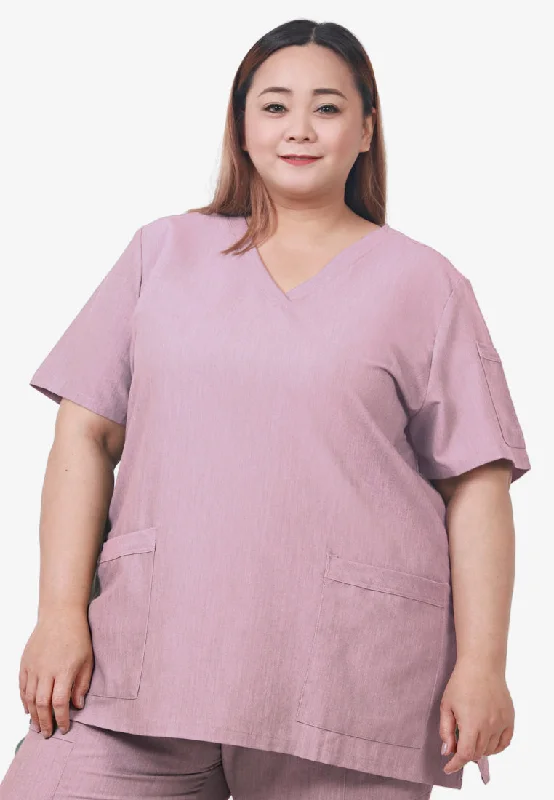 Scully Scrubs Short Sleeve Top - Pink