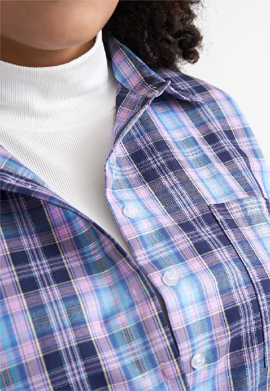 Christina Oversized Checkered Shirt - Dark Mix