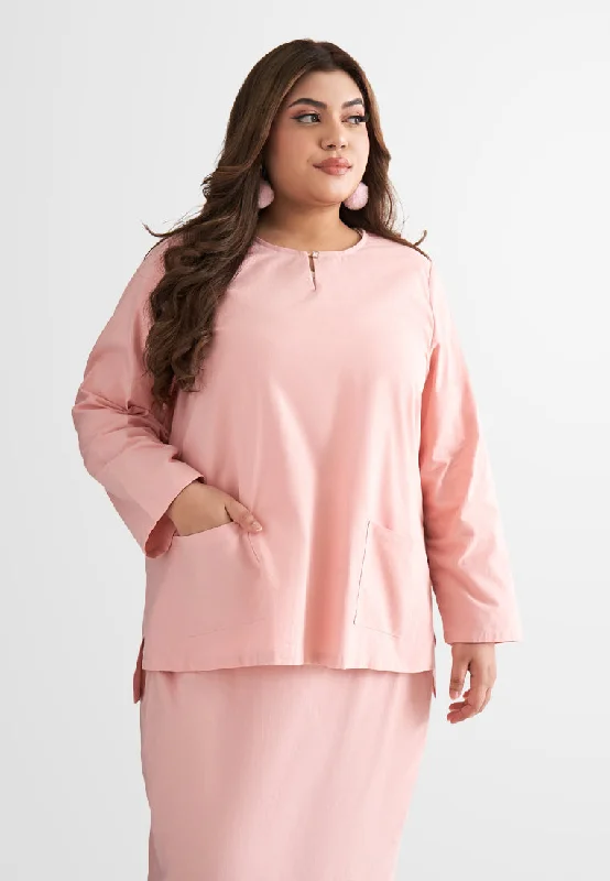 Zaheera Mix-N-Match Plain Kurung Top - Pink