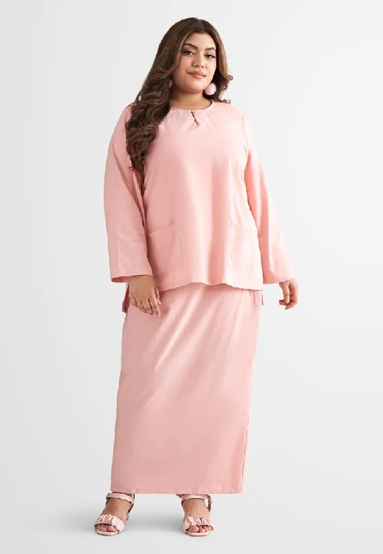 Zaheera Mix-N-Match Plain Kurung Top - Pink