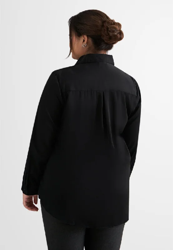 Alice Classic Long Sleeve Work Shirt - Black