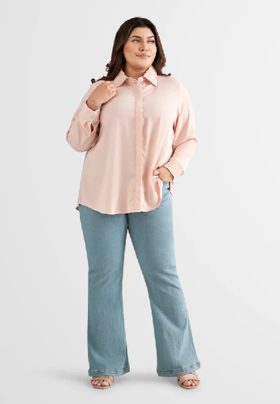 Alice Classic Long Sleeve Work Shirt - Light Pink