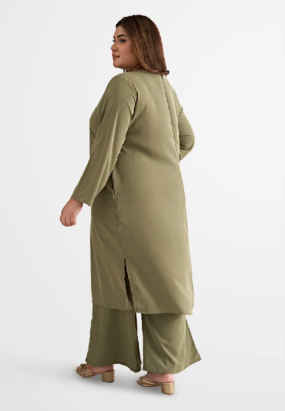 Lanika Smooth Long Tunic Top - Green