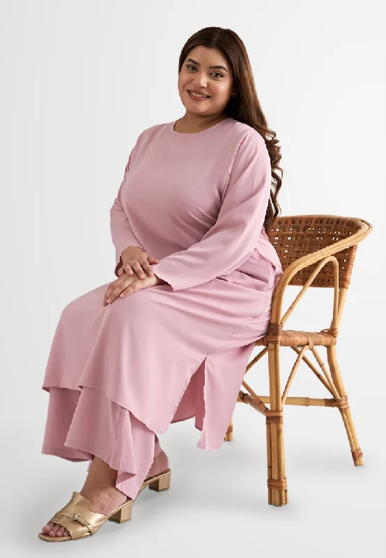 Lanika Smooth Long Tunic Top - Pink