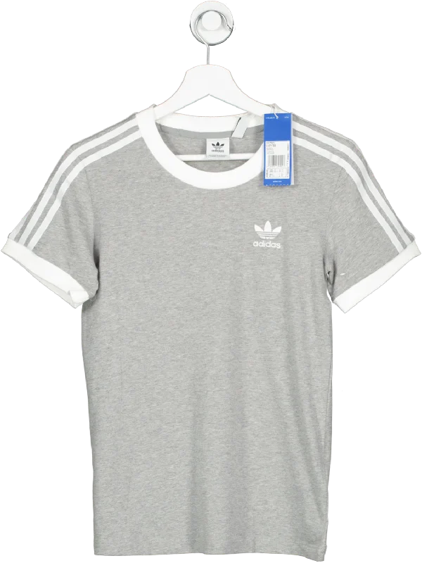 adidas Grey Adicolor Classic 3-stripes T-shirt BNWT UK XS