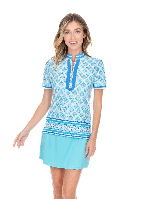 Amalfi Coast Short Sleeve Collared Quarter Zip